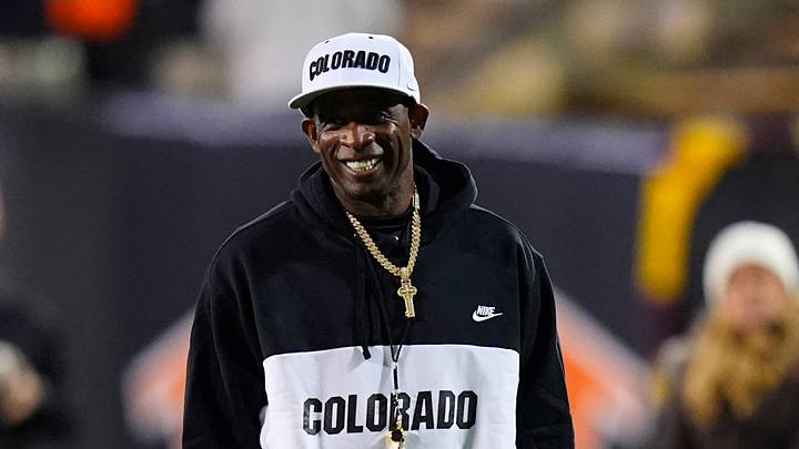 Nov 22, 2025; Boulder, Colorado, USA; Colorado Buffaloes head coach Deion Sanders before the game against the Arizona State Sun Devils at Folsom Field. Mandatory Credit: Ron Chenoy-Imagn Images Nov 22, 2025; Boulder, Colorado, USA; Colorado Buffaloes head coach Deion Sanders before the game against the Arizona State Sun Devils at Folsom Field. Mandatory Credit: Ron Chenoy-Imagn Images