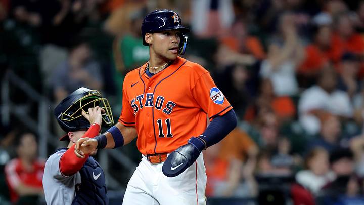Houston Astros right fielder Cam Smith. Houston Astros right fielder Cam Smith.