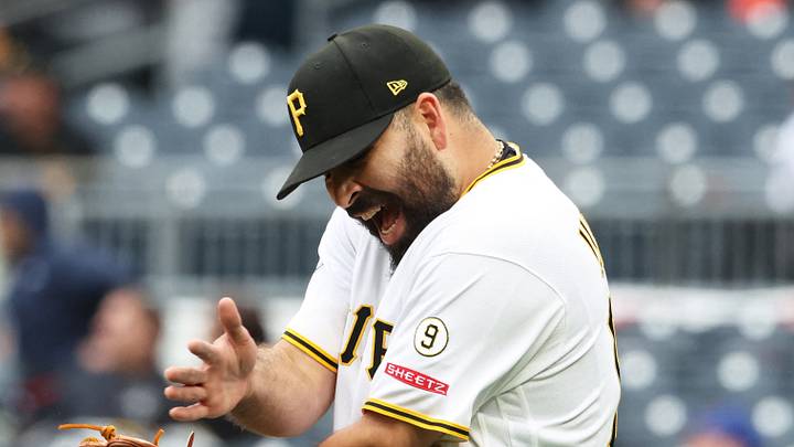 Apr 5, 2026; Pittsburgh, Pennsylvania, USA; Pittsburgh Pirates relief pitcher José Urquidy (65) reacts after the final out against the Baltimore Orioles during the ninth inning at PNC Park. Mandatory Credit: Charles LeClaire-Imagn Images Apr 5, 2026; Pittsburgh, Pennsylvania, USA; Pittsburgh Pirates relief pitcher José Urquidy (65) reacts after the final out against the Baltimore Orioles during the ninth inning at PNC Park. Mandatory Credit: Charles LeClaire-Imagn Images