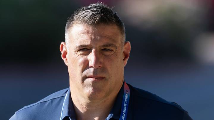 Mar 30, 2026; Phoenix, AZ, USA; New England Patriots head coach Mike Vrabel during the 2026 NFL Annual League Meeting at the Arizona Biltmore. Mandatory Credit: Mark J. Rebilas-Imagn Images Mar 30, 2026; Phoenix, AZ, USA; New England Patriots head coach Mike Vrabel during the 2026 NFL Annual League Meeting at the Arizona Biltmore. Mandatory Credit: Mark J. Rebilas-Imagn Images