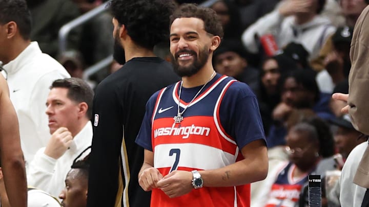 Jan 29, 2026; Washington, District of Columbia, USA; Washington Wizards guard Trae Young (3) looks on during the second half against the Milwaukee Bucks at Capital One Arena. Mandatory Credit: Daniel Kucin Jr.-Imagn Images Jan 29, 2026; Washington, District of Columbia, USA; Washington Wizards guard Trae Young (3) looks on during the second half against the Milwaukee Bucks at Capital One Arena. Mandatory Credit: Daniel Kucin Jr.-Imagn Images