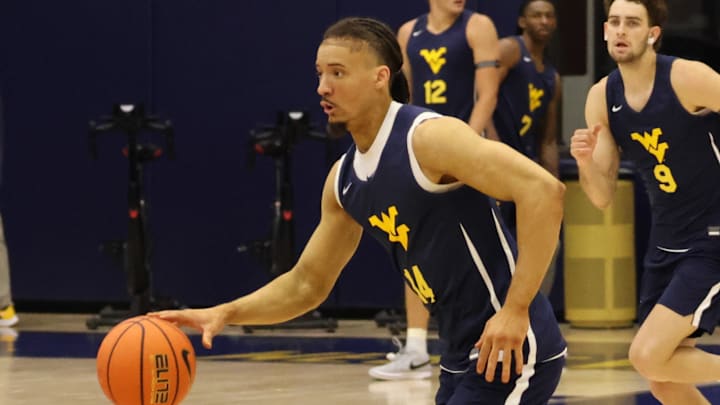 West Virginia University guard Jayden Stone West Virginia University guard Jayden Stone