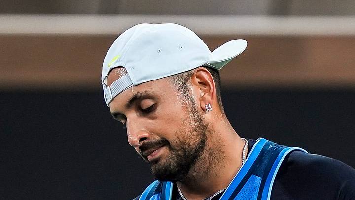 Nick Kyrgios reacts to losing