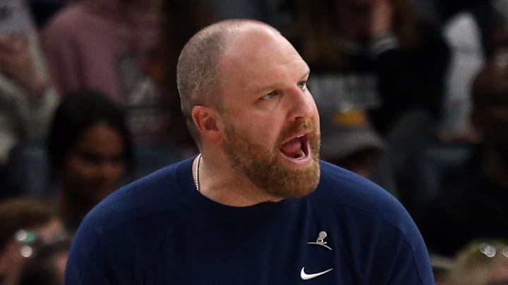 Memphis Grizzlies head coach Taylor Jenkins reacts against the Atlanta Hawks at FedExForum on March 3 2025.