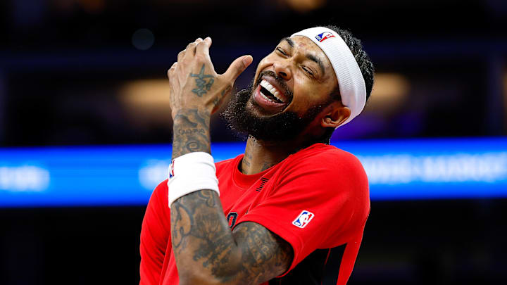 Oct 8, 2025; Sacramento, California, USA; Toronto Raptors forward Brandon Ingram (3) laughs during the fourth quarter against the Sacramento Kings at Golden 1 Center. Mandatory Credit: Sergio Estrada-Imagn Images Oct 8, 2025; Sacramento, California, USA; Toronto Raptors forward Brandon Ingram (3) laughs during the fourth quarter against the Sacramento Kings at Golden 1 Center. Mandatory Credit: Sergio Estrada-Imagn Images