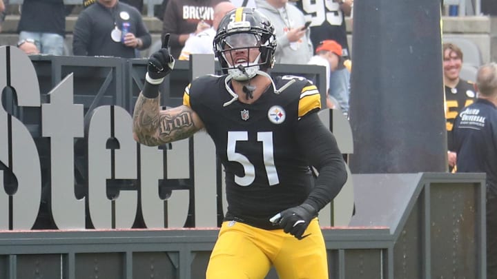 Oct 12, 2025; Pittsburgh, Pennsylvania, USA; Pittsburgh Steelers linebacker Nick Herbig (51) takes the field against the Cleveland Browns at Acrisure Stadium. Mandatory Credit: Charles LeClaire-Imagn Images Oct 12, 2025; Pittsburgh, Pennsylvania, USA; Pittsburgh Steelers linebacker Nick Herbig (51) takes the field against the Cleveland Browns at Acrisure Stadium. Mandatory Credit: Charles LeClaire-Imagn Images