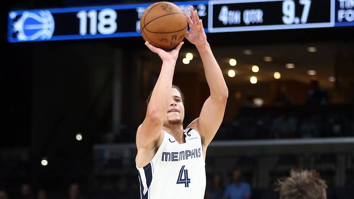 Oct 7, 2026; Memphis, Tennessee, USA; Memphis Grizzlies guard Walter Clayton Jr. (4) shoots for three during the fourth quarter against the Orlando Magic at FedExForum. Mandatory Credit: Petre Thomas-Imagn Images Oct 7, 2026; Memphis, Tennessee, USA; Memphis Grizzlies guard Walter Clayton Jr. (4) shoots for three during the fourth quarter against the Orlando Magic at FedExForum. Mandatory Credit: Petre Thomas-Imagn Images