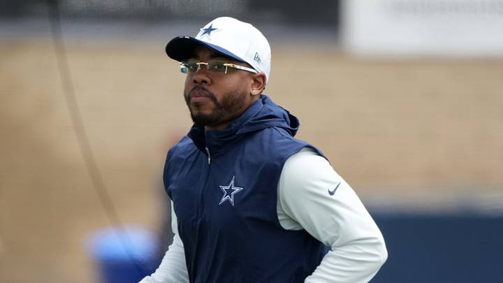 Dallas Cowboys defensive coordinator Christian Parker at training camp at River Ridge Playing Fields. Dallas Cowboys defensive coordinator Christian Parker at training camp at River Ridge Playing Fields.