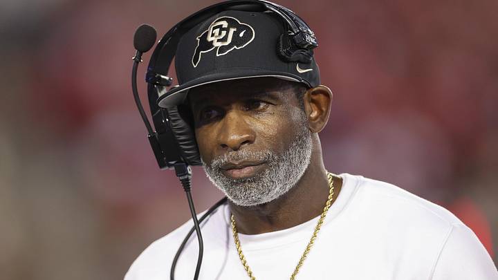 Sep 12, 2025; Houston, Texas, USA; Colorado Buffaloes head coach Deion Sanders looks on from the sideline during the first half against the Houston Cougars at TDECU Stadium. Mandatory Credit: Troy Taormina-Imagn Images Sep 12, 2025; Houston, Texas, USA; Colorado Buffaloes head coach Deion Sanders looks on from the sideline during the first half against the Houston Cougars at TDECU Stadium. Mandatory Credit: Troy Taormina-Imagn Images