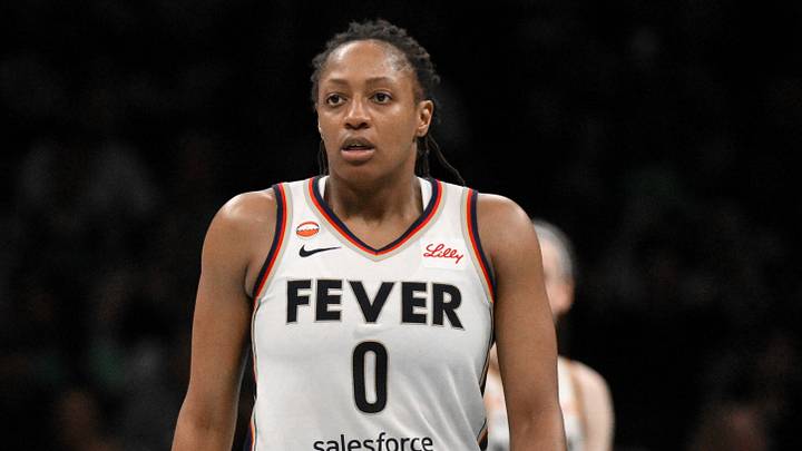 Indiana Fever guard Kelsey Mitchell (0) during the second half against the New York Liberty Indiana Fever guard Kelsey Mitchell (0) during the second half against the New York Liberty