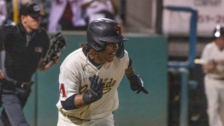 Visalia Rawhide's Christian Cerda runs to first Tuesday, April 11, 2023 during their home opener against the Rancho Cucamonga Quakes.
0411 Bb Rc Rawhide 8375t Visalia Rawhide's Christian Cerda runs to first Tuesday, April 11, 2023 during their home opener against the Rancho Cucamonga Quakes.
0411 Bb Rc Rawhide 8375t