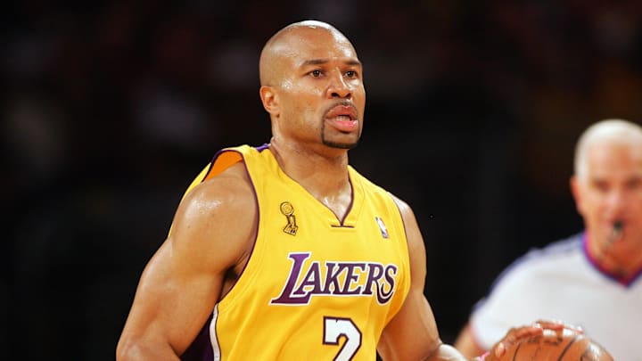 Los Angeles Lakers point guard Derek Fisher's Nike Air Max Uptempo is available online.