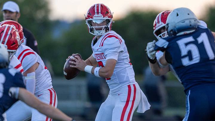 Regis Jesuit quarterback Luke Rubley led his team to a 49-28 win over Gonzaga Prep with 319 yards passing and four touchdowns, Friday in Spokane.
