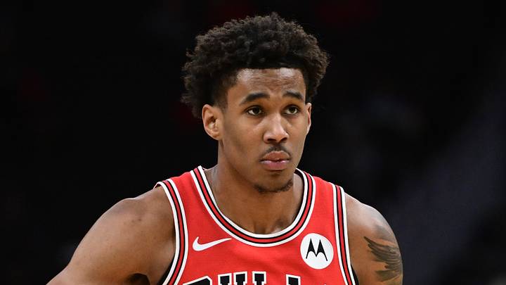 Oct 14, 2026; Milwaukee, Wisconsin, USA; Chicago Bulls forward Dailyn Swain (5) at Fiserv Forum. Mandatory Credit: Benny Sieu-Imagn Images