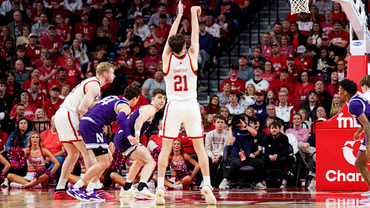 Pryce Sandfort scored 29 points in Nebraska's win against Northwestern.