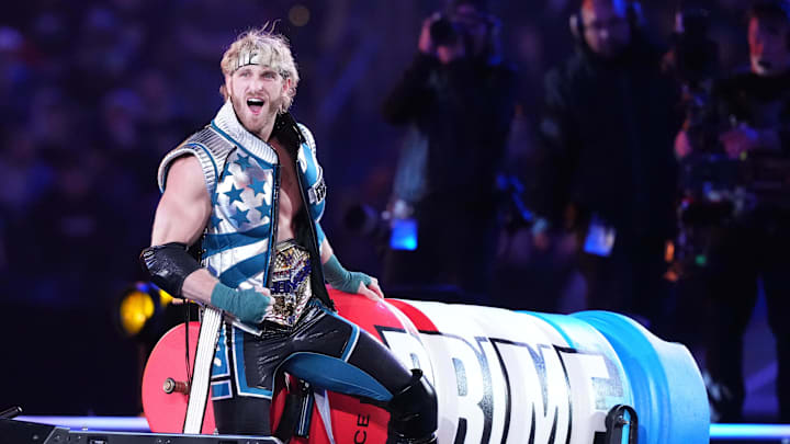 Apr 7, 2024; Philadelphia, PA, USA; United States Championship match between Logan Paul and Randy Orton and Kevin Owens during Wrestlemania XL Sunday at Lincoln Financial Field. Mandatory Credit: Joe Camporeale-Imagn Images Apr 7, 2024; Philadelphia, PA, USA; United States Championship match between Logan Paul and Randy Orton and Kevin Owens during Wrestlemania XL Sunday at Lincoln Financial Field. Mandatory Credit: Joe Camporeale-Imagn Images