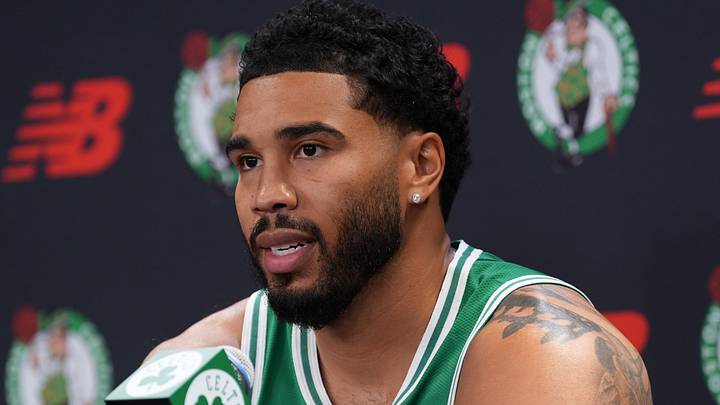 Sep 28, 2026; Boston, MA, USA; Boston Celtics forward Jayson Tatum (0) talks to reporters during media day at Auerbach Center. Mandatory Credit: David Butler II-Imagn Images Sep 28, 2026; Boston, MA, USA; Boston Celtics forward Jayson Tatum (0) talks to reporters during media day at Auerbach Center. Mandatory Credit: David Butler II-Imagn Images