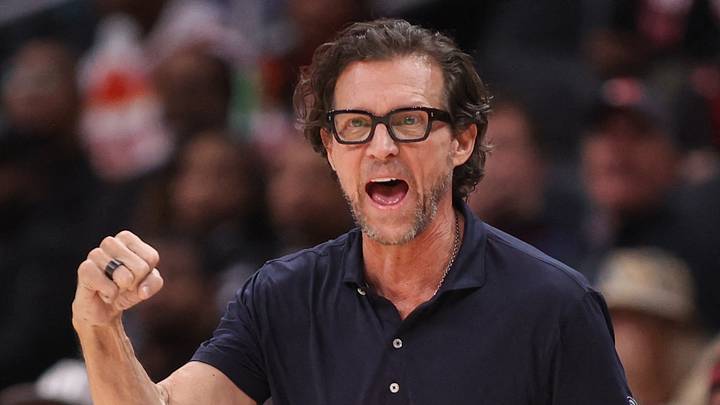 Atlanta Hawks head coach Quin Snyder on the sideline against the Phoenix Suns in the second quarter at State Farm Arena on January 23, 2026