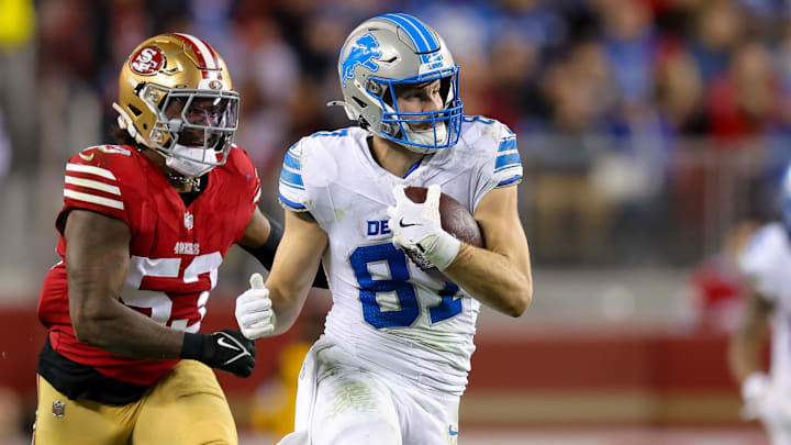 Detroit Lions tight end Sam LaPorta (87).