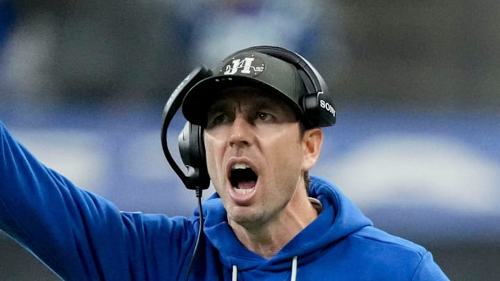 Indianapolis Colts head coach Shane Steichen yells Indianapolis Colts head coach Shane Steichen yells