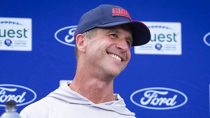 New York Giants head coach John Harbaugh