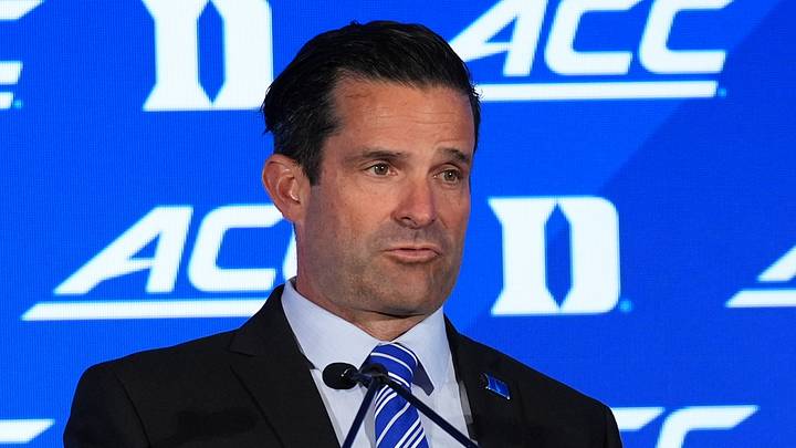 Jul 17, 2026; Charlotte, NC, USA; Duke head coach Manny Diaz talks with the media during interviews at Hilton Charlotte Uptown. Mandatory Credit: Jim Dedmon-Imagn Images Jul 17, 2026; Charlotte, NC, USA; Duke head coach Manny Diaz talks with the media during interviews at Hilton Charlotte Uptown. Mandatory Credit: Jim Dedmon-Imagn Images