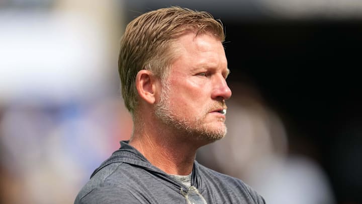 Aug 9, 2025; Inglewood, California, USA; Los Angeles Rams general manager Les Snead watches during the game against the Dallas Cowboys at SoFi Stadium. Mandatory Credit: Kirby Lee-Imagn Images Aug 9, 2025; Inglewood, California, USA; Los Angeles Rams general manager Les Snead watches during the game against the Dallas Cowboys at SoFi Stadium. Mandatory Credit: Kirby Lee-Imagn Images