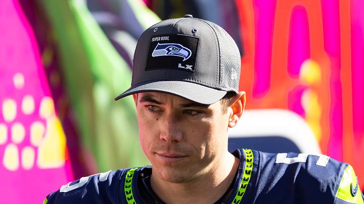 Seattle Seahawks kicker Jason Myers during Super Bowl LX