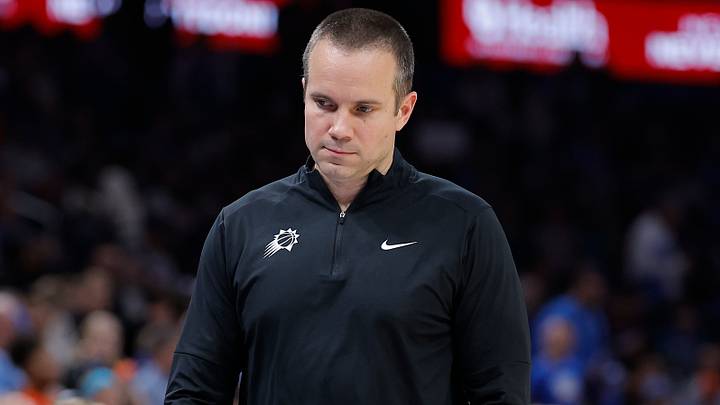 Oct 26, 2026; Oklahoma City, Oklahoma, USA; Phoenix Suns head coach Jordan Ott walks down the sideline during the fourth quarter of a game against the Oklahoma City Thunder at Paycom Center. Mandatory Credit: Alonzo Adams-Imagn Images