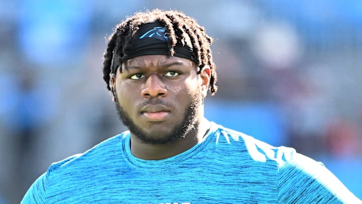 Carolina Panthers offensive tackle Ikem Ekwonu Carolina Panthers offensive tackle Ikem Ekwonu