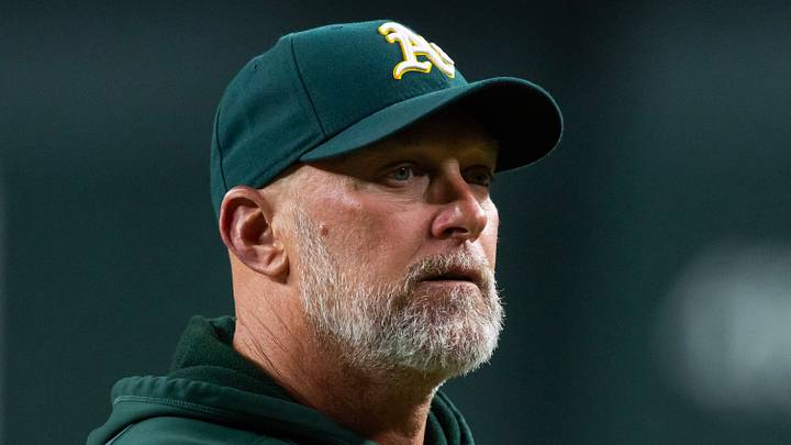 Jul 21, 2026; Phoenix, Arizona, USA; Athletics manager Mark Kotsay against the Arizona Diamondbacks at Chase Field. Mandatory Credit: Mark J. Rebilas-Imagn Images Jul 21, 2026; Phoenix, Arizona, USA; Athletics manager Mark Kotsay against the Arizona Diamondbacks at Chase Field. Mandatory Credit: Mark J. Rebilas-Imagn Images