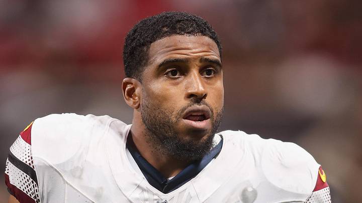 Sep 28, 2025; Atlanta, Georgia, USA; Washington Commanders linebacker Bobby Wagner (54) on the field during a game against the Atlanta Falcons at Mercedes-Benz Stadium. Mandatory Credit: Brett Davis-Imagn Images