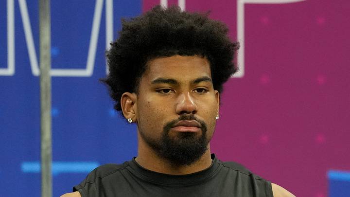 Mississippi wideout De'Zhaun Stribling during the NFL Scouting Combine Mississippi wideout De'Zhaun Stribling during the NFL Scouting Combine