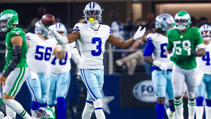 Dallas Cowboys wide receiver George Pickens reacts during the game against the Philadelphia Eagles. Dallas Cowboys wide receiver George Pickens reacts during the game against the Philadelphia Eagles.