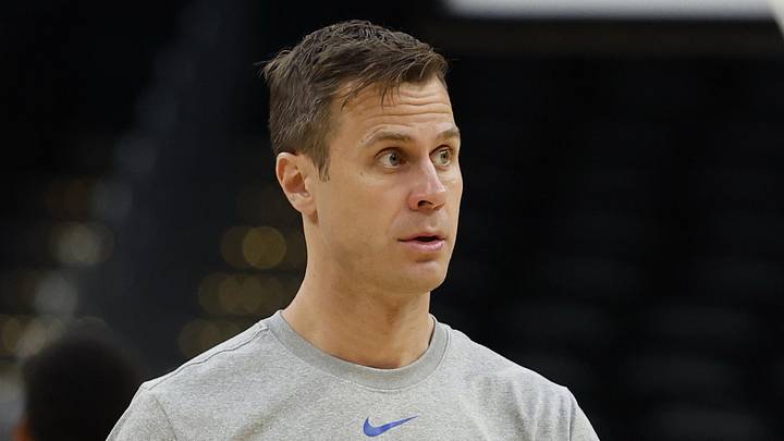 Mar 26, 2026; Washington, DC, USA; Duke Blue Devils head coach Jon Scheyer stands on the court during a practice session ahead of the east regional of the men's 2026 NCAA Tournament at Capital One Arena. Mandatory Credit: Geoff Burke-Imagn Images Mar 26, 2026; Washington, DC, USA; Duke Blue Devils head coach Jon Scheyer stands on the court during a practice session ahead of the east regional of the men's 2026 NCAA Tournament at Capital One Arena. Mandatory Credit: Geoff Burke-Imagn Images