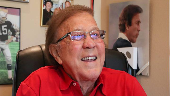 NFL Hall of Fame inductee Tom Flores talks about his playing and coaching career in which he won a Super Bowl as a player, an assistant coach and a head coach, at his Indian Wells home, July 20, 2021.

Tom Flores Hof 1