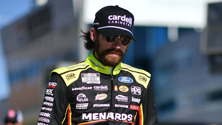 Oct 11, 2025; Las Vegas, Nevada, USA; NASCAR Cup Series driver Ryan Blaney (12) during qualifying for the South Point 400 at Las Vegas Motor Speedway. Oct 11, 2025; Las Vegas, Nevada, USA; NASCAR Cup Series driver Ryan Blaney (12) during qualifying for the South Point 400 at Las Vegas Motor Speedway.