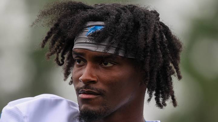 Detroit Lions cornerback Ennis Rakestraw Jr. (2) looks on during training camp Detroit Lions cornerback Ennis Rakestraw Jr. (2) looks on during training camp