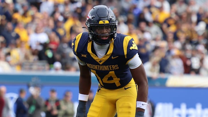 West Virginia University defensive back Kekoura Tarnue