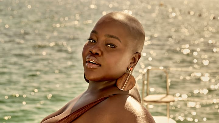 Achieng Agutu was photographed by Yu Tsai in Mexico. Swimsuit by BFYNE. Earrings by YSL provided by New York Vintage. Bracelets from Amazon. Achieng Agutu was photographed by Yu Tsai in Mexico. Swimsuit by BFYNE. Earrings by YSL provided by New York Vintage. Bracelets from Amazon.