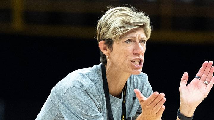 Iowa head coach Jan Jensen watches drills during an Iowa women’s basketball practice July 7, 2026 at Carver-Hawkeye Arena in Iowa City, Iowa. Iowa head coach Jan Jensen watches drills during an Iowa women’s basketball practice July 7, 2026 at Carver-Hawkeye Arena in Iowa City, Iowa.