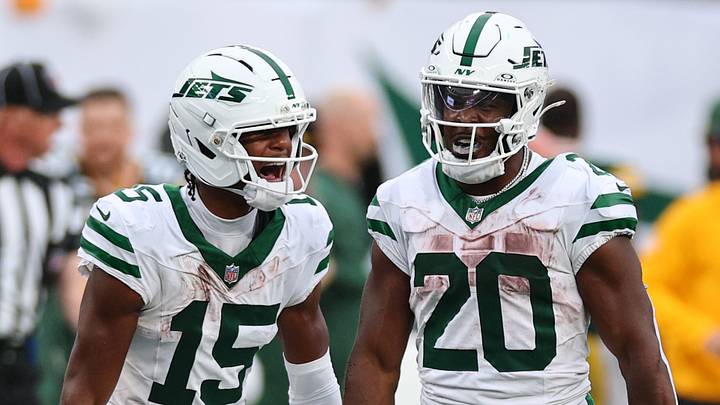 New York Jets running back Breece Hall with New York Jets wide receiver Adonai Mitchell New York Jets running back Breece Hall with New York Jets wide receiver Adonai Mitchell