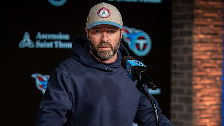 Tennessee Titans head coach Brian Callahan speaks during a press conference at Ascension Saint Thomas Sports Park in Nashville, Tenn., Monday, Jan. 6, 2025. Tennessee Titans head coach Brian Callahan speaks during a press conference at Ascension Saint Thomas Sports Park in Nashville, Tenn., Monday, Jan. 6, 2025.