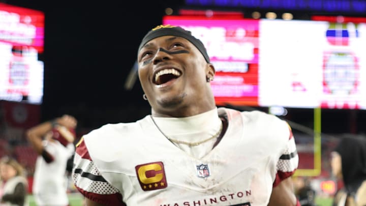 Washington Commanders wide receiver Terry McLaurin against the Tampa Bay Buccaneers at Raymond James Stadium.