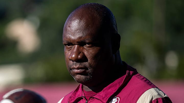 FSU Running Backs Coach David Johnson directs drills during practice Thursday, Sept. 1, 2022 in Tallahassee, Fla.
David Johnson 02 FSU Running Backs Coach David Johnson directs drills during practice Thursday, Sept. 1, 2022 in Tallahassee, Fla.
David Johnson 02