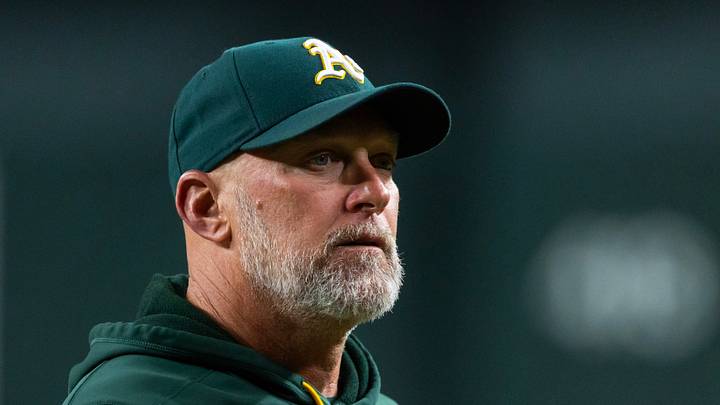 Jul 21, 2026; Phoenix, Arizona, USA; Athletics manager Mark Kotsay against the Arizona Diamondbacks at Chase Field. Mandatory Credit: Mark J. Rebilas-Imagn Images Jul 21, 2026; Phoenix, Arizona, USA; Athletics manager Mark Kotsay against the Arizona Diamondbacks at Chase Field. Mandatory Credit: Mark J. Rebilas-Imagn Images