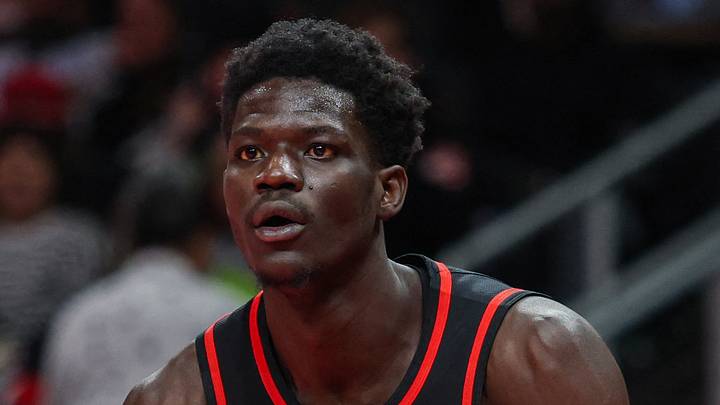 Atlanta Hawks forward Mouhamed Gueye (18) against the Cleveland Cavaliers at State Farm Arena on November 28, 2025. Atlanta Hawks forward Mouhamed Gueye (18) against the Cleveland Cavaliers at State Farm Arena on November 28, 2025.