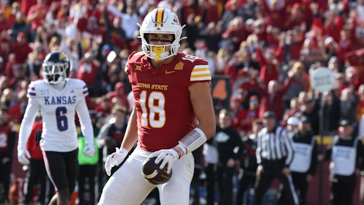 Iowa State Cyclones tight end Benjamin Brahmer (18)