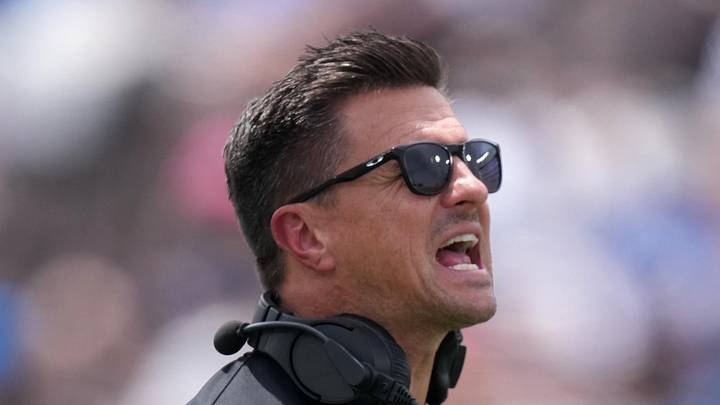 May 2, 2026; Pasadena, CA, USA; UCLA Bruins coach Bob Chesney reacts during the spring game at Rose Bowl. Mandatory Credit: Kirby Lee-Imagn Images May 2, 2026; Pasadena, CA, USA; UCLA Bruins coach Bob Chesney reacts during the spring game at Rose Bowl. Mandatory Credit: Kirby Lee-Imagn Images