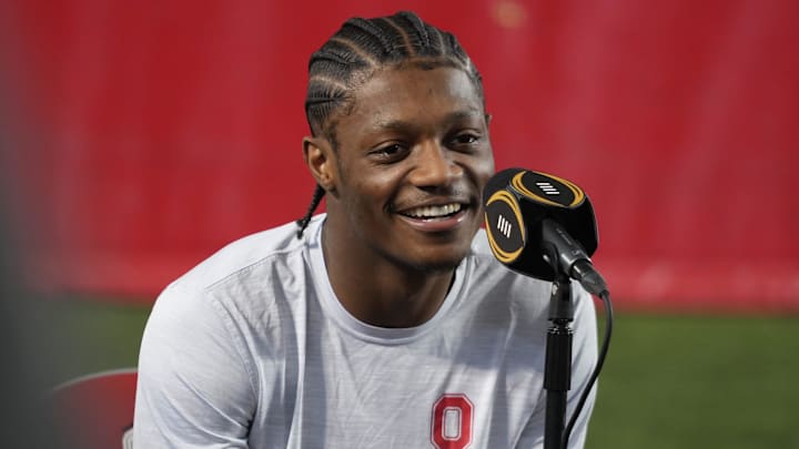 Ohio State Buckeyes wide receiver Carnell Tate (17) Ohio State Buckeyes wide receiver Carnell Tate (17)